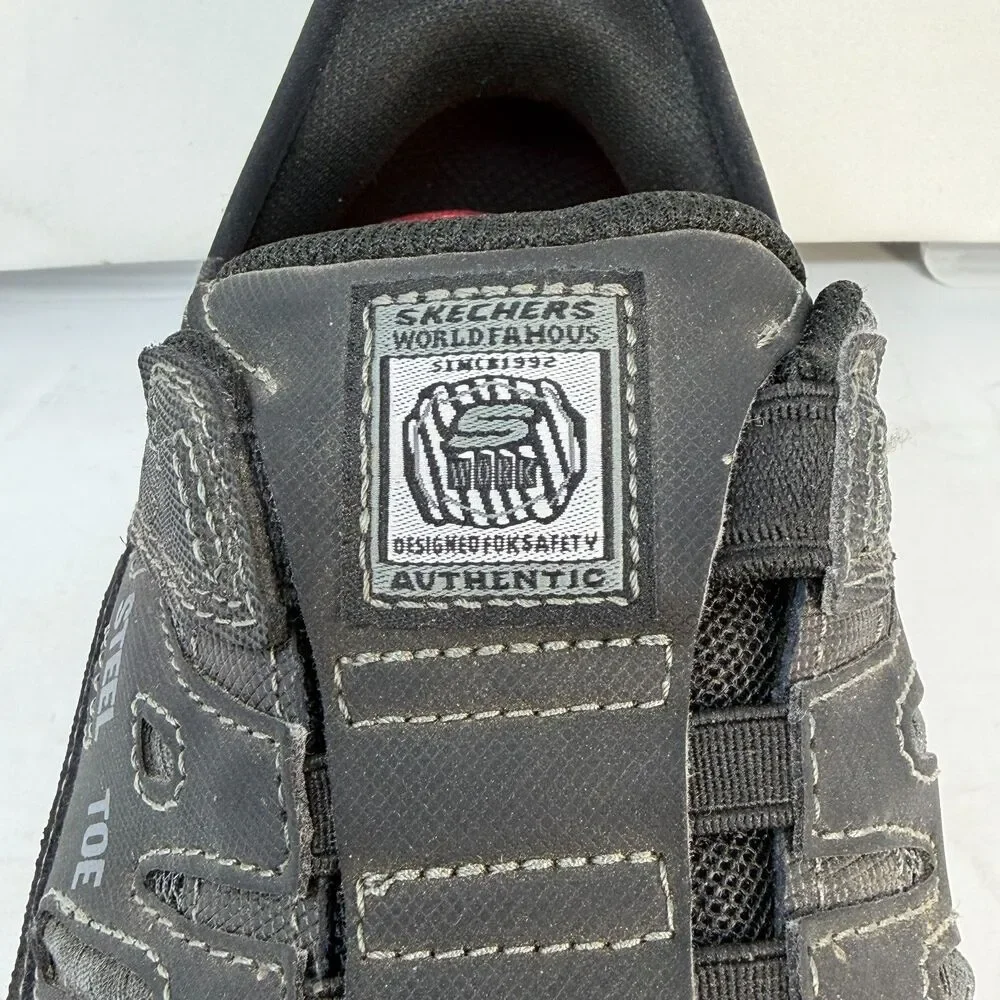 Skechers Slip-ins Cankton Faison Steel Toe Work Shoes Mens 10.5 Black 200211/BLK